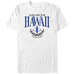 アンブランデッド メンズ トップス Tシャツ トール グラフィック Unbranded Big Tall Hawaii Aloha Surf Team Graphic Tee White ホワイト