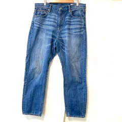 (^w^)b GLR Green Label relaxing グリーンレーベルリラクシング ユナイテッドアローズ コットン100% デニム パンツ ジーンズ ジーパン ヒゲ加工 アメカジ ストリート カジュアル インディゴブルー メンズ サイズ46のサムネイル