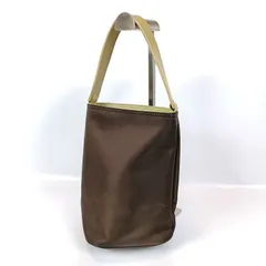 LANCEL ランセル ナイロン ハンドバッグ ブラウン系 ワンハンドル 小型 ミニ ロゴ 変形デザイン お洒落のサムネイル
