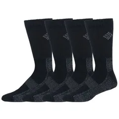 コロンビア メンズ アンダーウェア 靴下 Mens Columbia 4pack SpaceDye Crew Socks Black ブラックのサムネイル