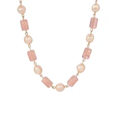 1928 レディース アクセサリー ネックレス・チョーカー・ペンダントトップ レース 1928 GoldTone Peach Cracked Glass Adjustable Necklace Peach ピーチ