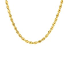 KY9 Rope3mm (Gold) イエローゴールドロープチェーン ネックレス
