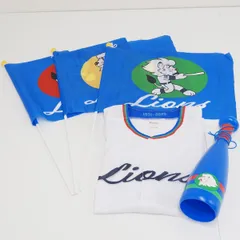 埼玉西武ライオンズ 復刻応援グッズ 75周年 まとめ セット USED美品 プロ野球 公式戦来場者配布 レオ X8460