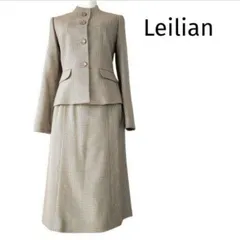 新品同様 高級レリアン 春物 素敵な総柄 上品セットアップ 9号