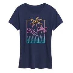 アンブランデッド レディース トップス Tシャツ グラフィック Unbranded Womens Line Drawing Sunset Graphic Tee Navy ネイビー