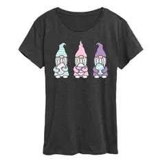 アンブランデッド レディース トップス Tシャツ グラフィック Unbranded Womens Easter Gnomes Graphic Tee Heather Charcoal チャコール