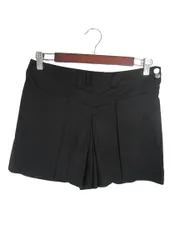 ジーユー GU パンツ キュロット ショート丈 プリーツ 無地 ブラック サイズM QQQ