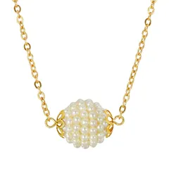 1928 レディース アクセサリー ネックレス・チョーカー・ペンダントトップ レース 1928 Gold Tone Simulated Pearl Seeded Ball Necklace White ホワイト