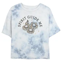 アンブランデッド レディース トップス Tシャツ クロップド グラフィック Unbranded Juniors Spirit Guide Me Sunflower Cropped Graphic Tee White Blue ホワイト