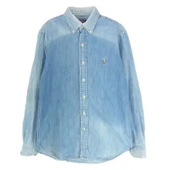 POLO RALPH LAUREN ポロ・ラルフローレン ボタンダウン BD デニム シャツ インディゴブルー系 S【中古】