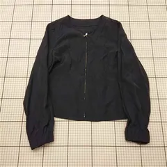 ◇ Θ ユナイテッドアローズ グリーンレーベルリラクシング ノーカラージャケット 38 ネイビー系 レディース E  【1602040010088】