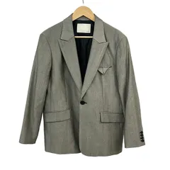 uncrave(アンクレイヴ) ジャケット サイズ2 M レディース - ライトグレー×黒 長袖/ヘリンボーン/秋