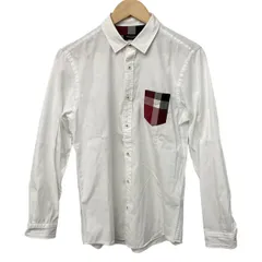 BLUE LABEL CRESTBRIDGE(ブルーレーベルクレストブリッジ) 長袖シャツ サイズ2 M メンズ美品  - 白×レッド×マルチ 一部チェック柄