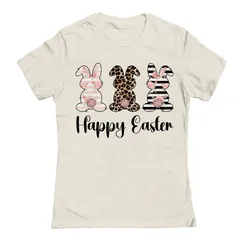 アンブランデッド レディース トップス Tシャツ グラフィック Unbranded Juniors Happy Easter Bunnies Easter Graphic Tee Natural