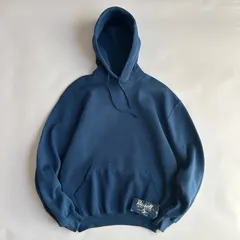 90s/RUSSELL ATHLETIC/ラッセルアスレチック/無地パーカー/メキシコ製/プルオーバー/ロゴタブ/ノームコア/ソリッド/プレーン/ブランク/ブルー/jmaple
