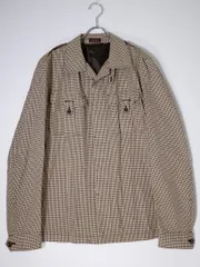 Paul Smith Collectionポールスミス コレクション 日本製 ガンクラブチェック ミリタリーシャツジャケット【XL】【MSHA75736】