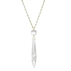 1928 レディース アクセサリー ネックレス・チョーカー・ペンダントトップ レース 1928 GoldTone Simulated Crystal Icicle Necklace Clear ゴールド