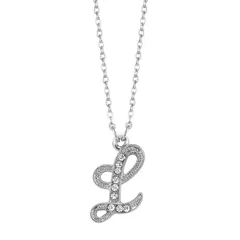 1928 レディース アクセサリー ネックレス・チョーカー・ペンダントトップ レース 1928 Script Initial Necklace L