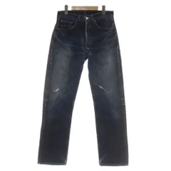 リーバイス Levi's 00’s 501 デニム ジーンズ W31 L32 青 ブルー ボタンフライ ダメージ加工 ウォッシュ加工 /AU