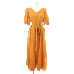 レディアゼル REDYAZEL ワンピース M オレンジ 半袖 ロング丈 ウエストカットアウト /JP