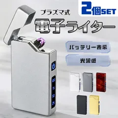 2個セット プラズマライター 電子ライター USB充電式 ライター プラズマ アーク 防風 着火 オイル ガス不要 エコ 安全 自動消火 亜鉛合金 高級感 薄型 軽量 コンパクト 携帯 アウトドア キャンプ BBQ タバコ ギフト おしゃれ かっこいい