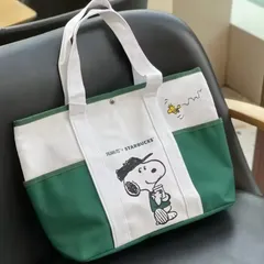 ※訳あり新品   スタバ×スヌーピー   大容量 トートバッグ