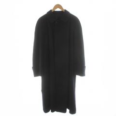 ブルックスブラザーズ BROOKS BROTHERS 70～80s 黒銀タグ ステンカラーコート ロング丈 ウール アウター 42 紺 ネイビー /AN54 ■BM