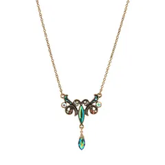 1928 レディース アクセサリー ネックレス・チョーカー・ペンダントトップ レース 1928 Antiqued Gold Tone Aurora Borealisimulated Crystal Bead Necklace Multi マルチカラー