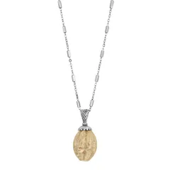 1928 レディース アクセサリー ネックレス・チョーカー・ペンダントトップ レース 1928 Silver Tone Stone Pendant Necklace Beige ベージュ