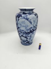 青白磁 山水画 フラスコ型 大きい花瓶 - メルカリ