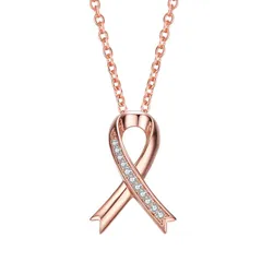 アンブランデッド レディース アクセサリー ネックレス・チョーカー・ペンダントトップ レース Unbranded 18k Rose Gold Over Sterling Silver Cubic Zirconia Loop Necklace Rose Tone
