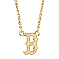 ロゴアート レディース アクセサリー ネックレス・チョーカー・ペンダントトップ レース LogoArt Sterling Silver Boston Red Sox Small Pendant Necklace Gold Tone ゴールド