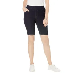 ジェシカロンドン レディース ボトムス ハーフパンツ・ショーツ プラスサイズ デニム Jessica London Womens Plusize Comfort Waistretch Denim Bermuda Short Indigo インディゴ
