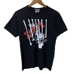 BLACK COMME des GARCONS　Tシャツ　半袖　カットソー　トップス　クルーネック　プリント　AD2015　No.1QT001　日本製　ドメスティック　古着　/1154