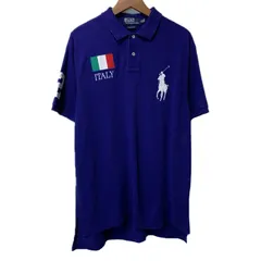 POLO by RALPH LAUREN　ポロシャツ　90s vintage　90年代　半袖　シャツ　トップス　ハーフボタン　ワンポイント　ブランドロゴ　ビッグポニー　刺しゅう　ワッペン　オーバーサイズ　古着　/0111