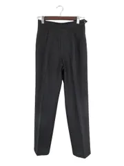 スピック&スパン Spick&Span センタープレス パンツ サイドジップ 無地 サイズ36 ブラック QQQ