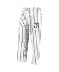 コンセプツ スポーツ メンズ ボトムス カジュアルパンツ Concepts Sport Mens White Navy New York Yankees Vigor Lounge Pant White Navy ホワイト