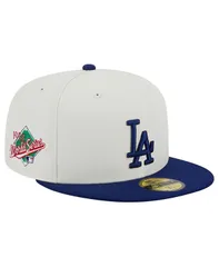 ニューエラ メンズ アクセサリー 帽子 New Era Mens Stone and Royal Los Angeles Dodgers Retro 59FIFTY Fitted Hat Stone Royal ストーン