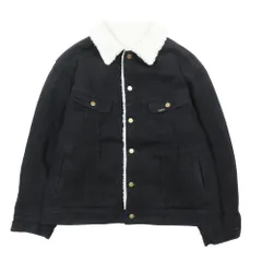 新品同様 Lee リー ブラックデニムジャケット ボアストームライダー LM0725 ブルゾン アウター ブラック ホワイト XL メンズ 古着 中古 USED