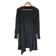 良品 DIESEL ディーゼル リネンブレンド レイヤード ニット カーディガン XS グレー レディース 古着 中古 USED