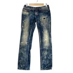 美品 DIESEL ディーゼル LOWKY レギュラースリム ストレート デニムパンツ サイズW27 ブルー レディース 古着 中古 USED