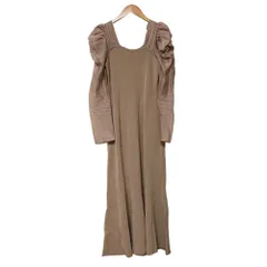 美品 FRAY I.D フレイアイディー オーガンスリーブマーメイドニットワンピース サイズ1 モカ レディース 古着 中古 USED