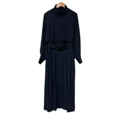 美品 JILL by JILLSTUART ジルバイジルスチュアート スタンドカラー2Wayトレンチコート M ネイビー レディース 古着 中古 USEDのサムネイル