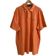 良品 Polo by Ralph Lauren ポロバイラルフローレン ヴィンテージ加工 ポロシャツ サイズXXL オレンジ メンズ 古着 中古 USED