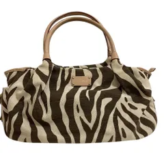 美品 kate spade new york ケイトスペード ゼブラ柄 トートバッグ ブラウン×ホワイト レディース 古着 中古 USED