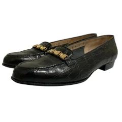 美品 Salvatore Ferragamo サルヴァトーレフェラガモ ヴァラ金具 レザーパンプス サイズ6C 23.5cm相当 ブラック レディース 古着 中古 USED