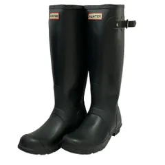 良品 HUNTER ハンター ロング レインブーツ 長靴 UK5 約24cm ネイビー レディース 古着 中古 USED