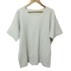 良品 HOMME PLISSE ISSEY MIYAKE オムプリッセイッセイミヤケ ハーフスリーブTシャツ カットソー 2 ライトベージュ メンズ 古着 中古 USED