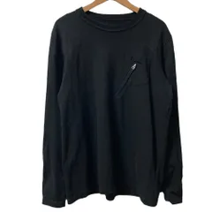 美品 sacai サカイ Cotton L/S T-Shirt ファスナーポケット ロングスリーブ Tシャツ カットソー 20-02374M サイズ2 ブラック メンズ 古着 中古 USED