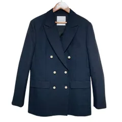 美品 ESTNATION エストネーション コットンダブルブレストパールボタンジャケット 21-109-04-040401 サイズ38 ネイビー レディース 古着 中古 USEDのサムネイル